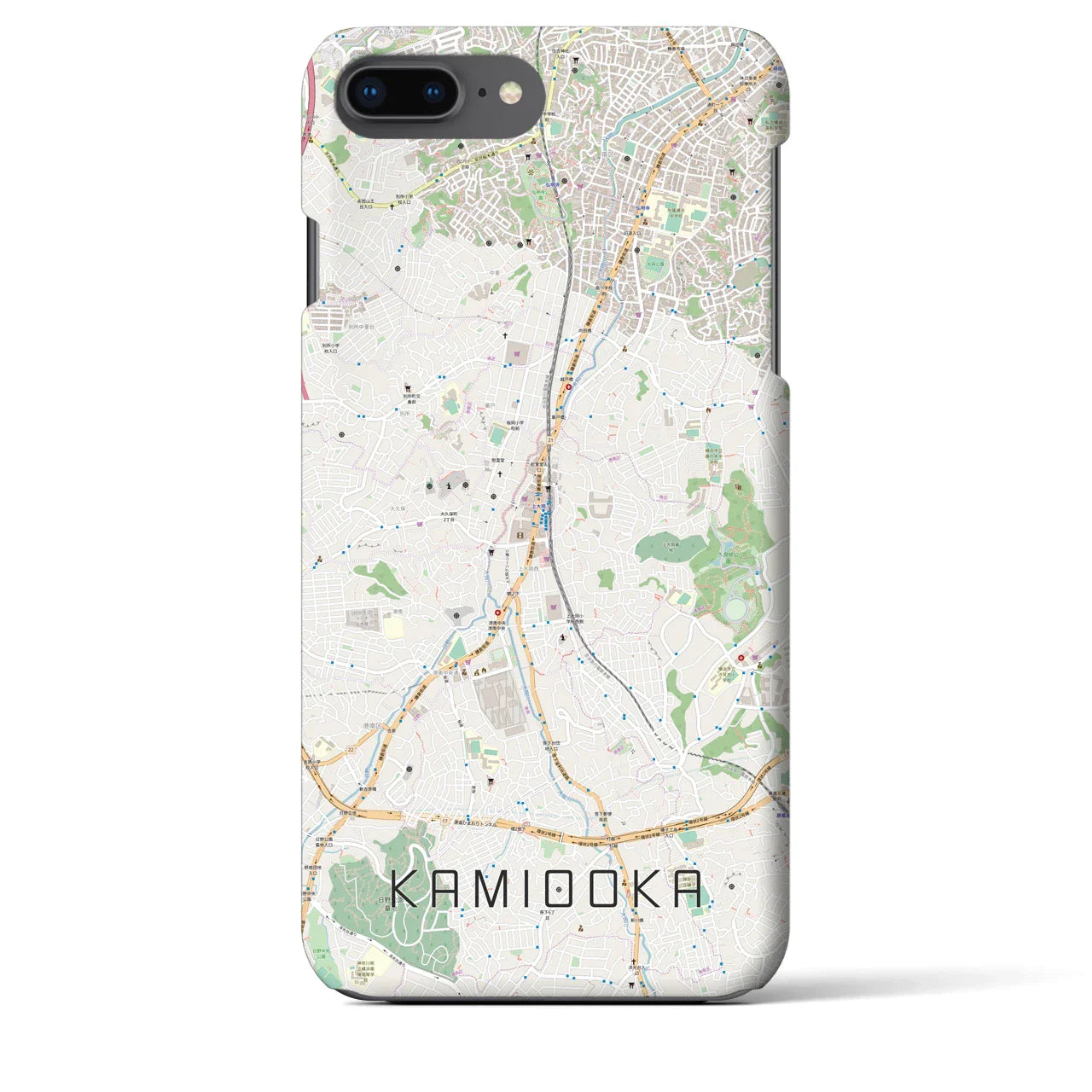 【上大岡(神奈川県)】地図柄iPhoneケース(バックカバータイプ)