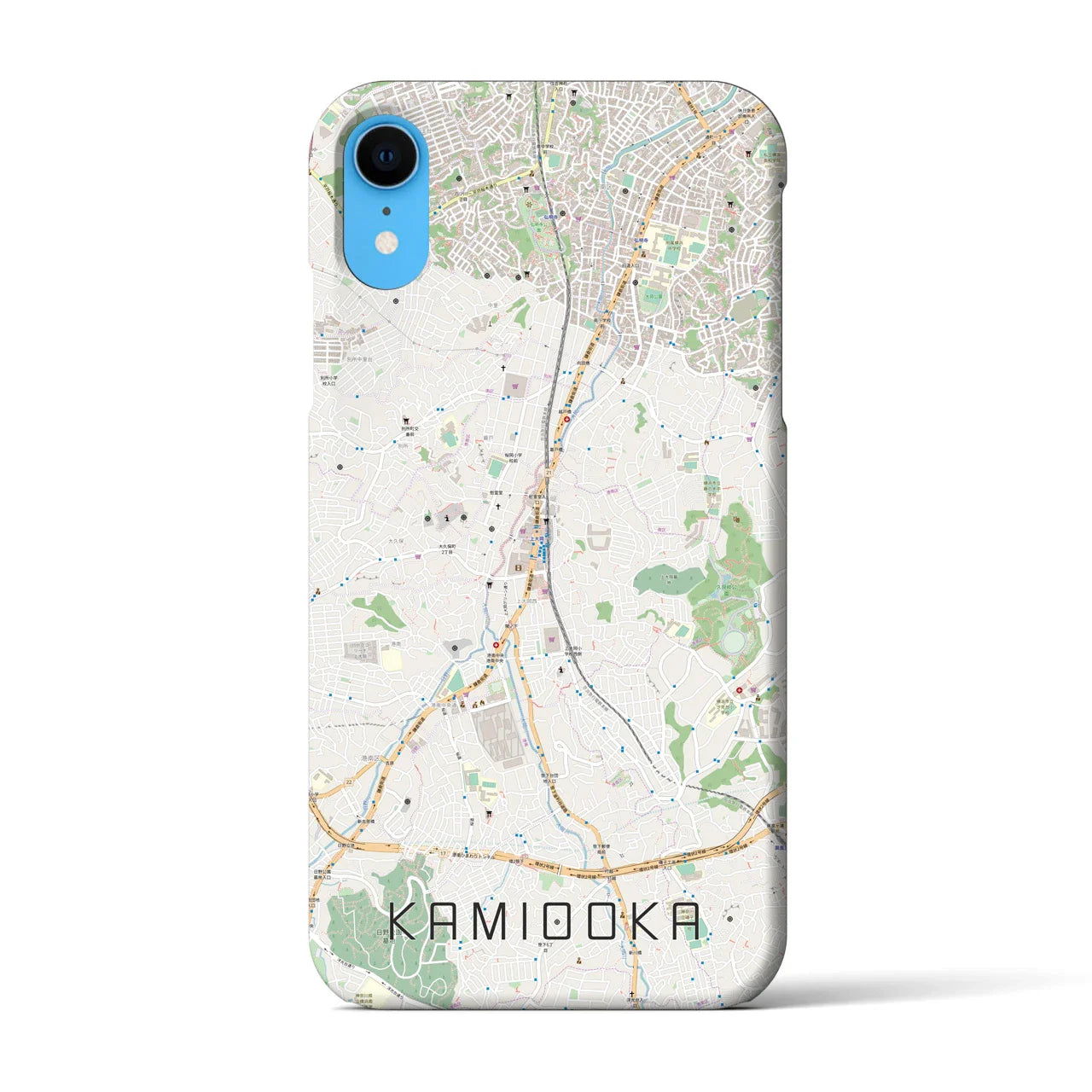 【上大岡(神奈川県)】地図柄iPhoneケース(バックカバータイプ)
