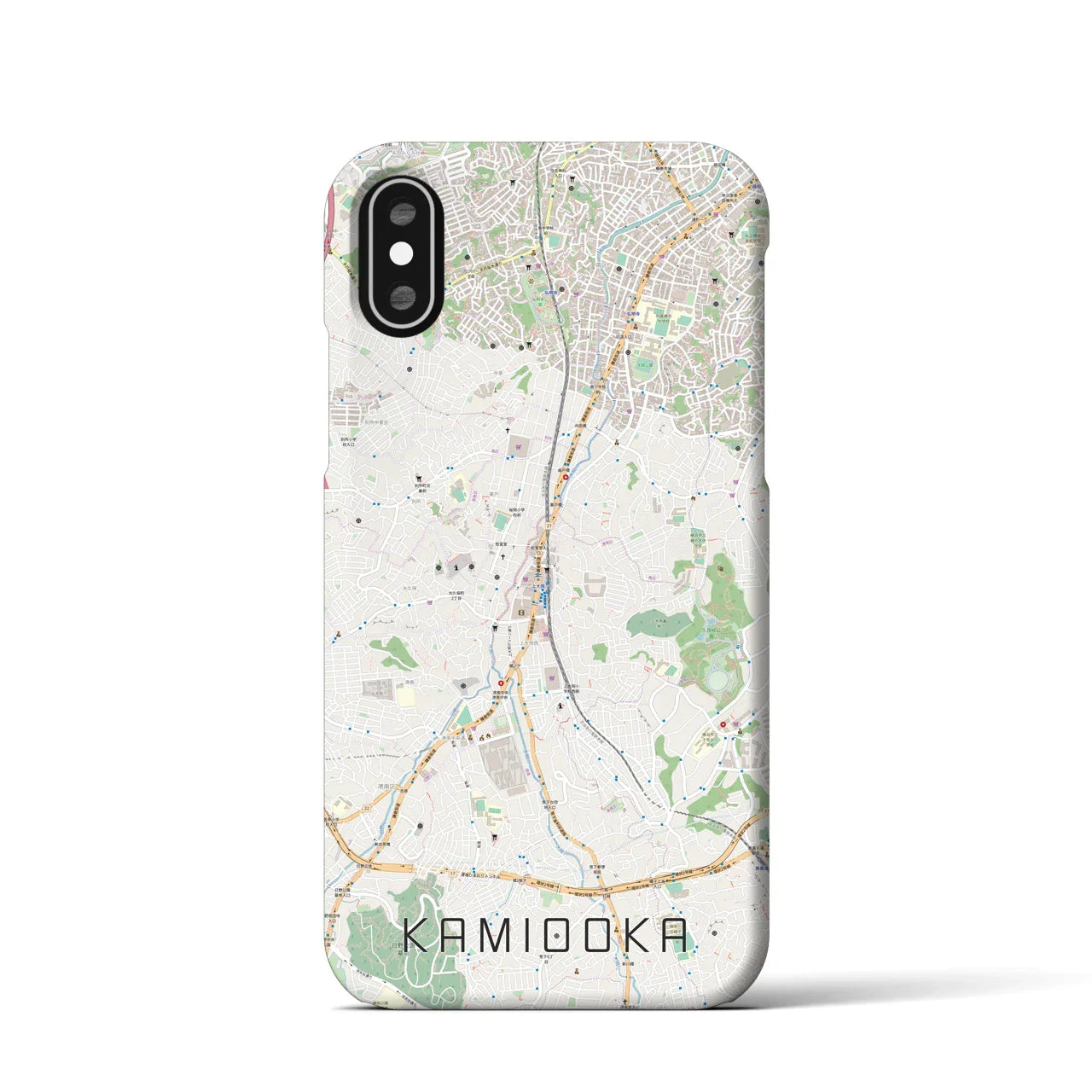 【上大岡(神奈川県)】地図柄iPhoneケース(バックカバータイプ)