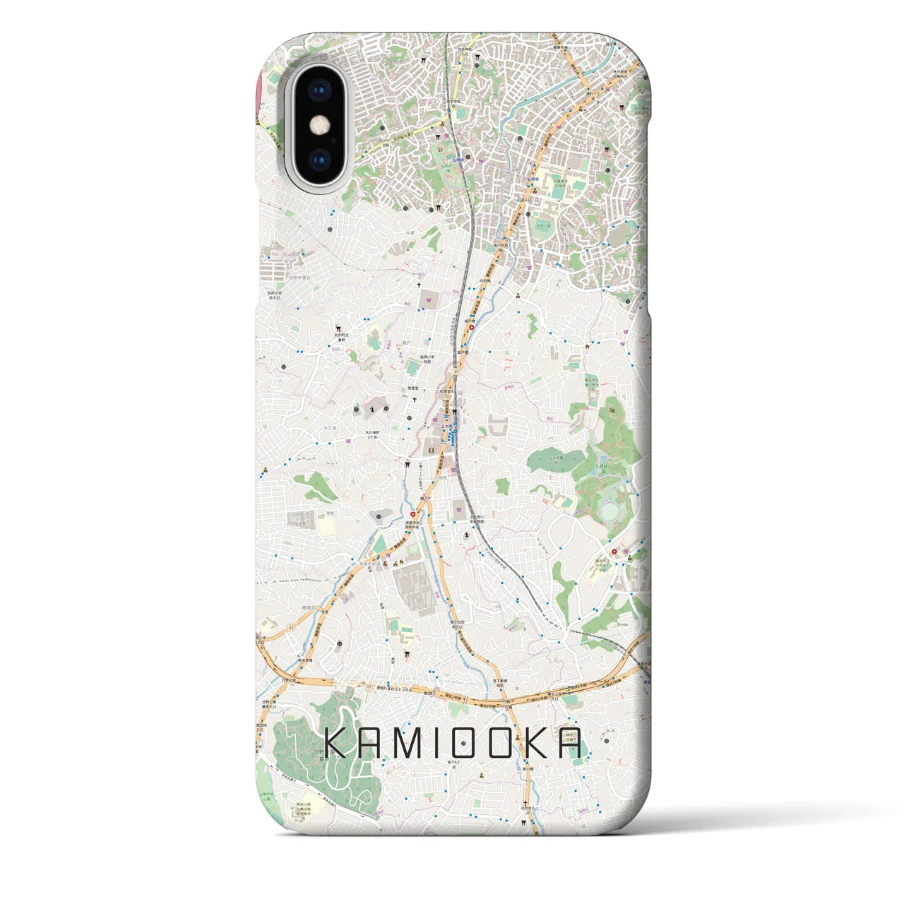 【上大岡(神奈川県)】地図柄iPhoneケース(バックカバータイプ)