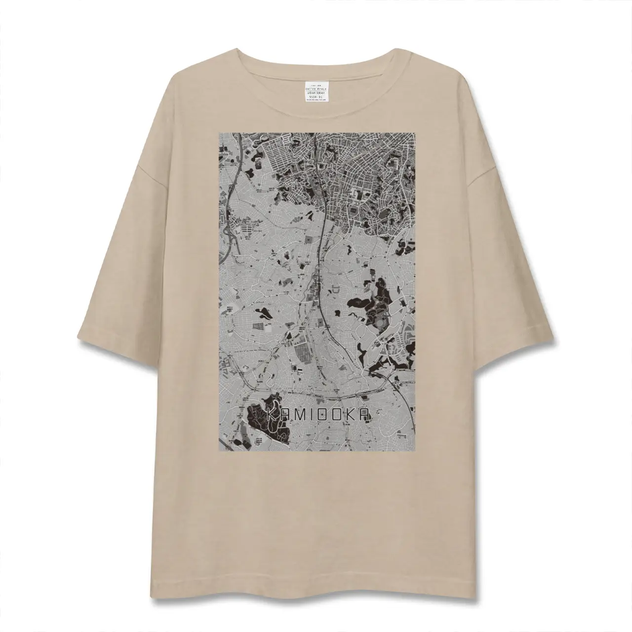 【上大岡(神奈川県)】地図柄ビッグシルエットTシャツ