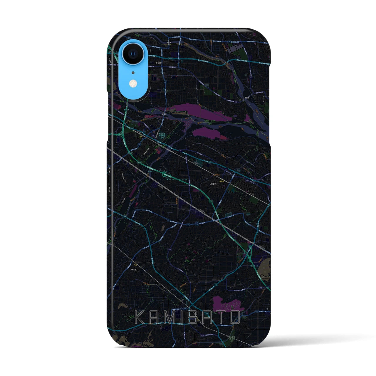 【上里(埼玉県)】地図柄iPhoneケース(バックカバータイプ)