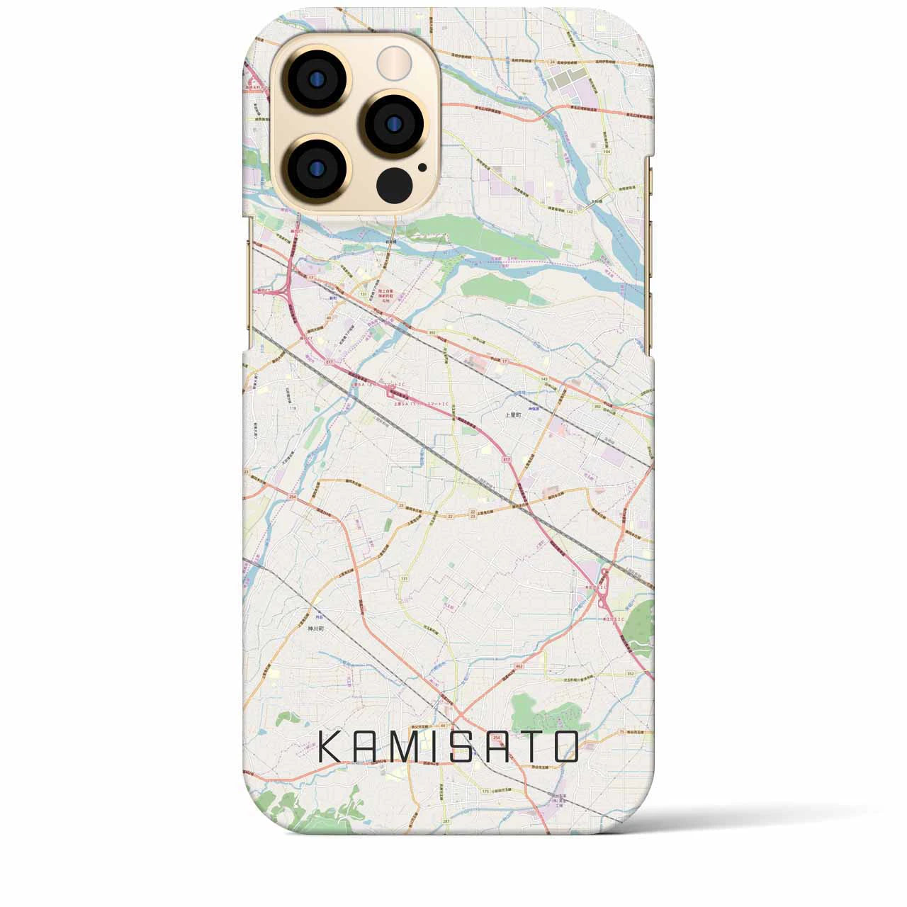 【上里(埼玉県)】地図柄iPhoneケース(バックカバータイプ)