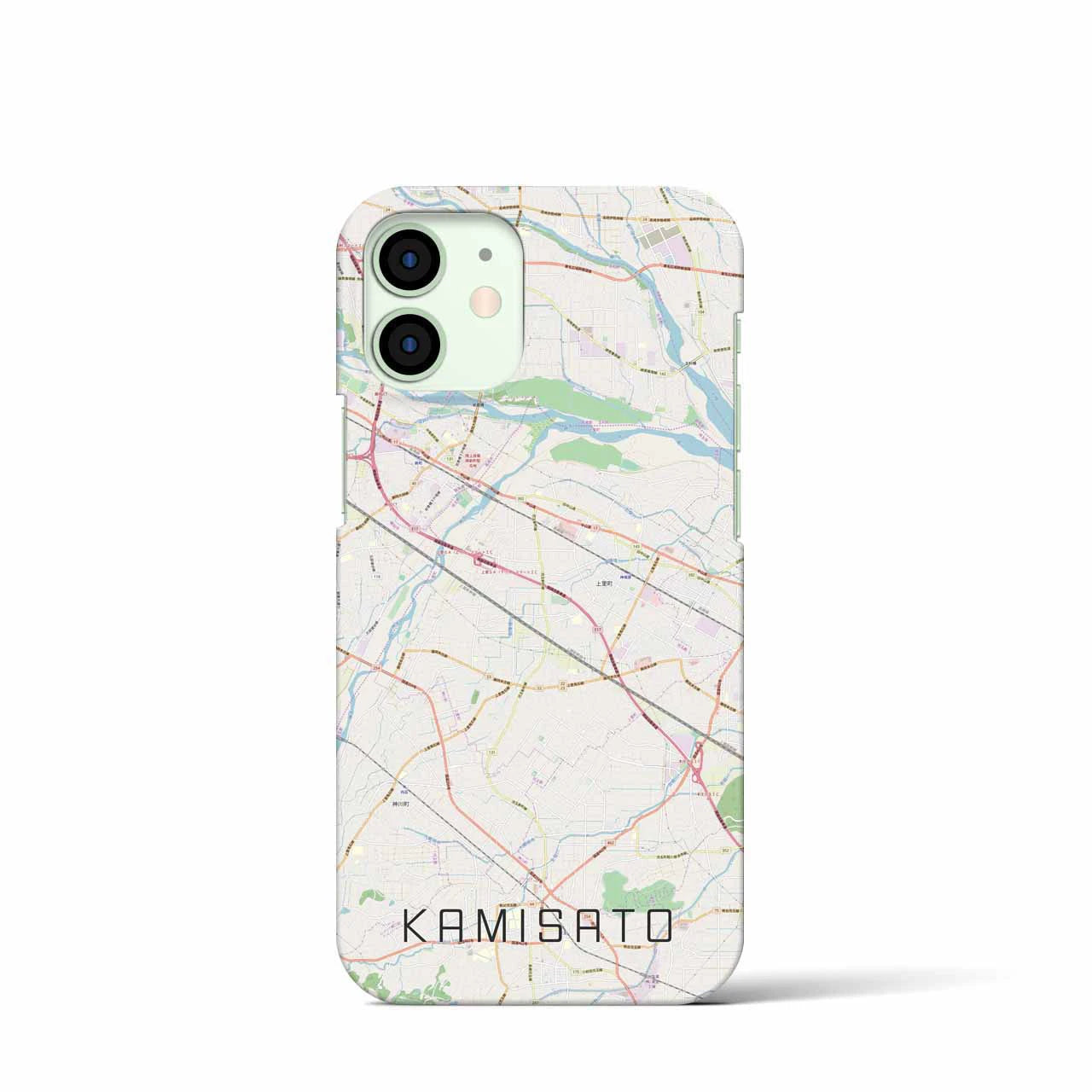【上里(埼玉県)】地図柄iPhoneケース(バックカバータイプ)