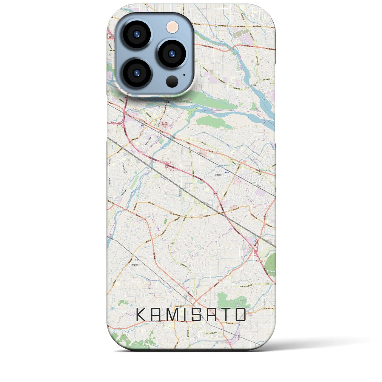 【上里(埼玉県)】地図柄iPhoneケース(バックカバータイプ)