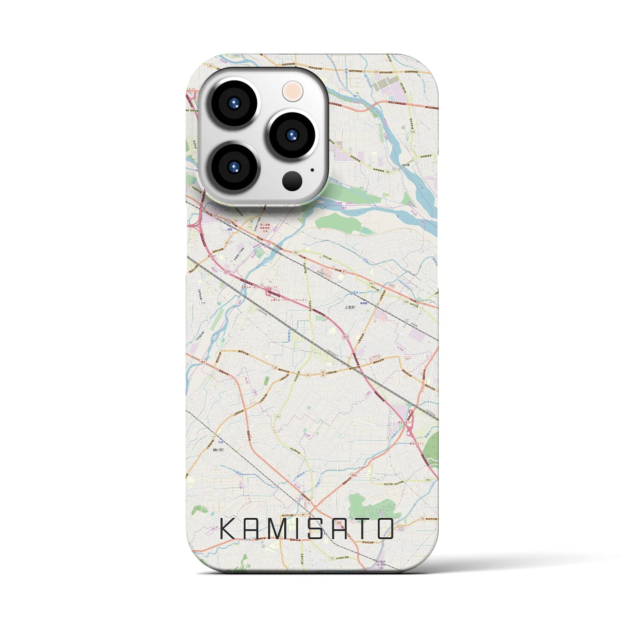 【上里(埼玉県)】地図柄iPhoneケース(バックカバータイプ)