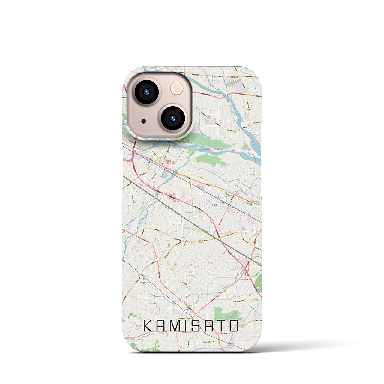 【上里(埼玉県)】地図柄iPhoneケース(バックカバータイプ)