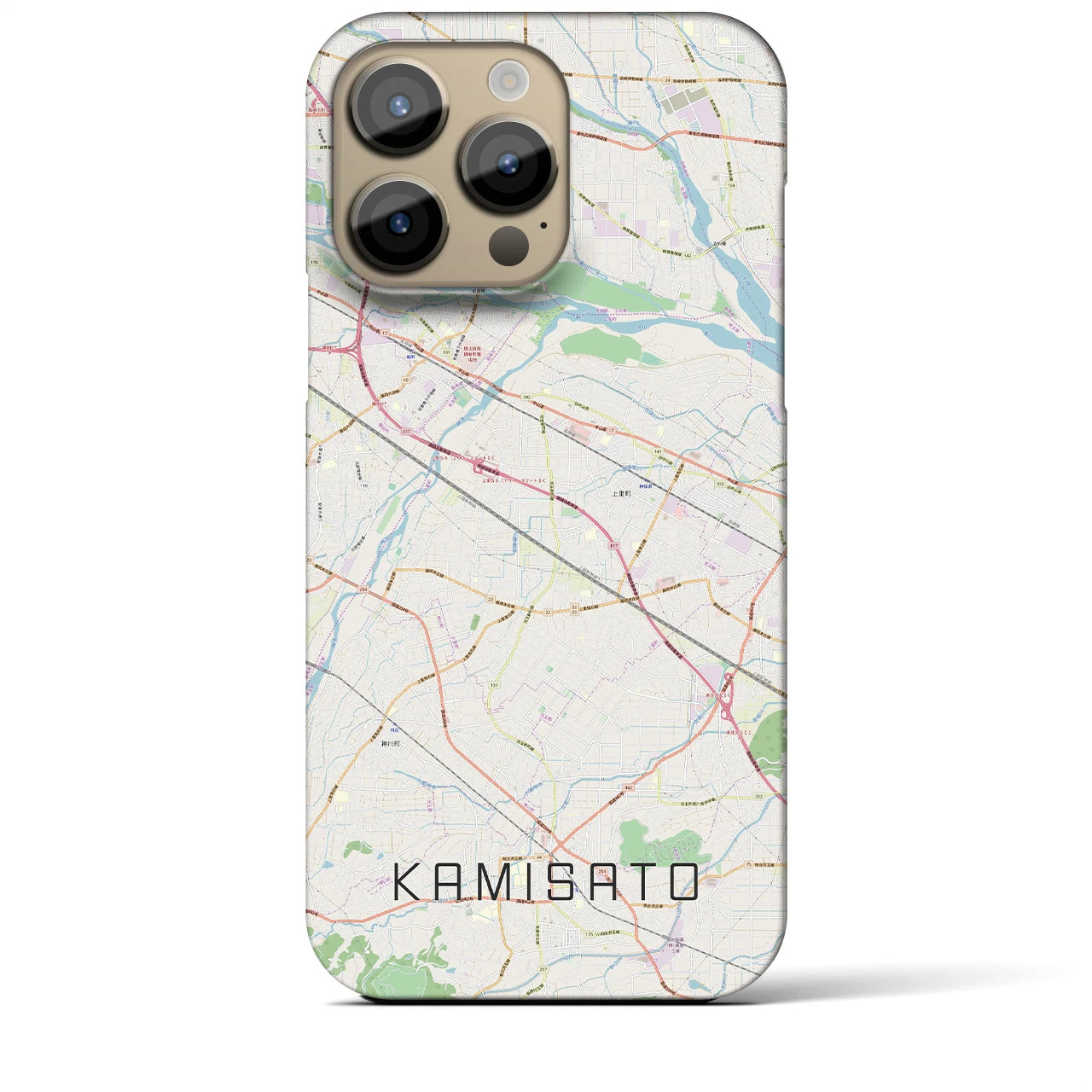 【上里(埼玉県)】地図柄iPhoneケース(バックカバータイプ)