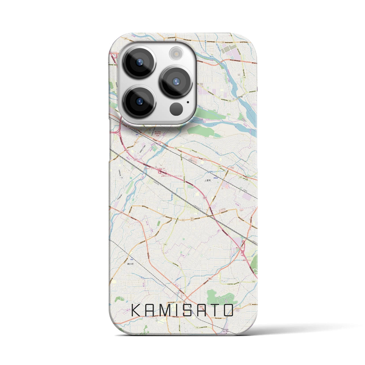 【上里(埼玉県)】地図柄iPhoneケース(バックカバータイプ)