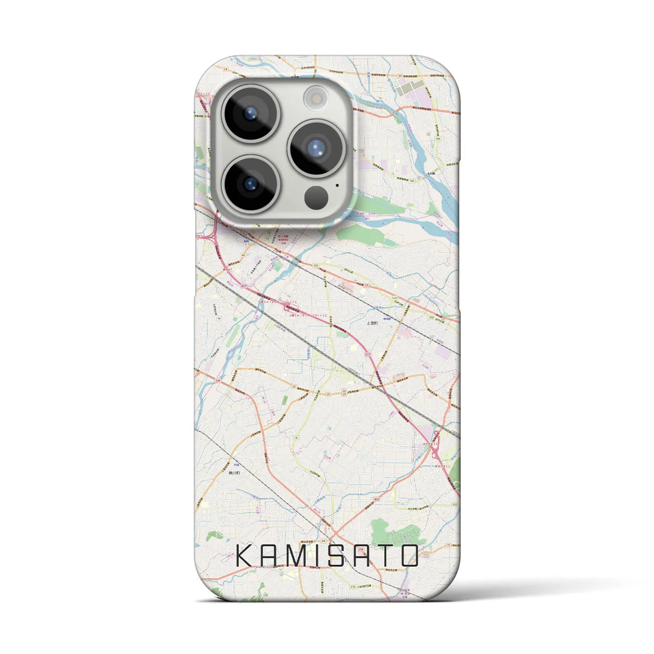 【上里(埼玉県)】地図柄iPhoneケース(バックカバータイプ)