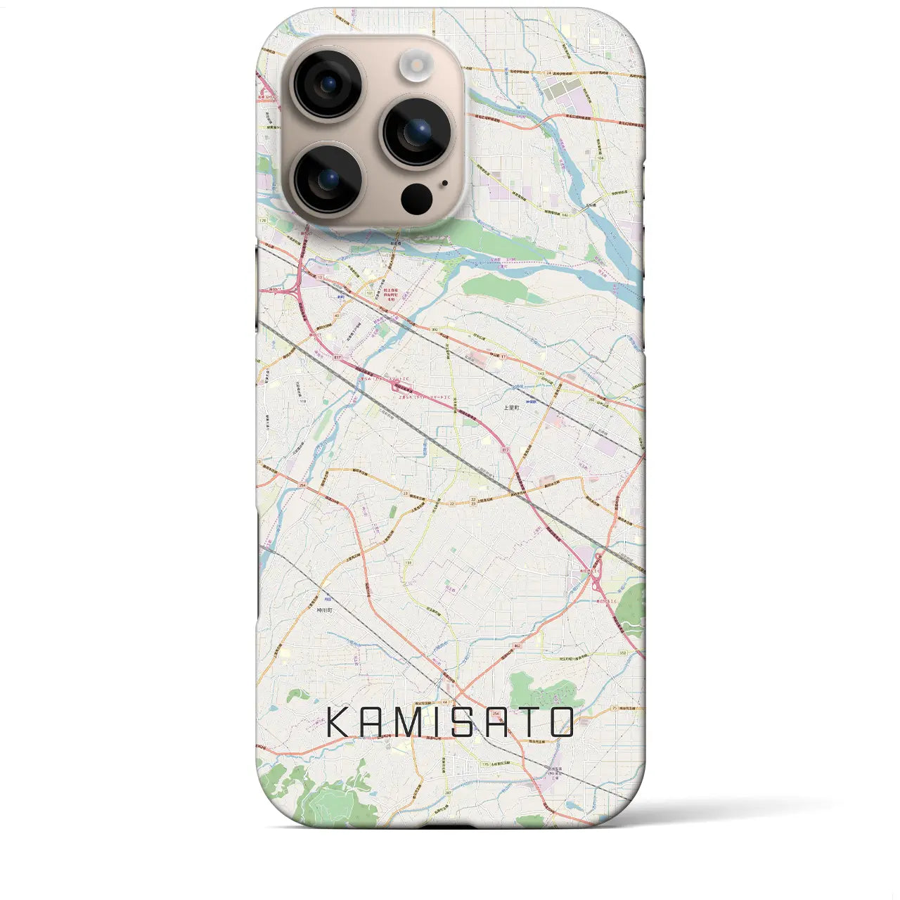 【上里(埼玉県)】地図柄iPhoneケース(バックカバータイプ)