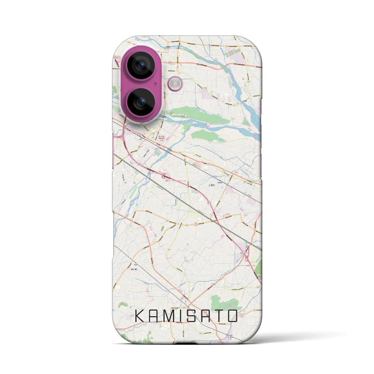 【上里(埼玉県)】地図柄iPhoneケース(バックカバータイプ)