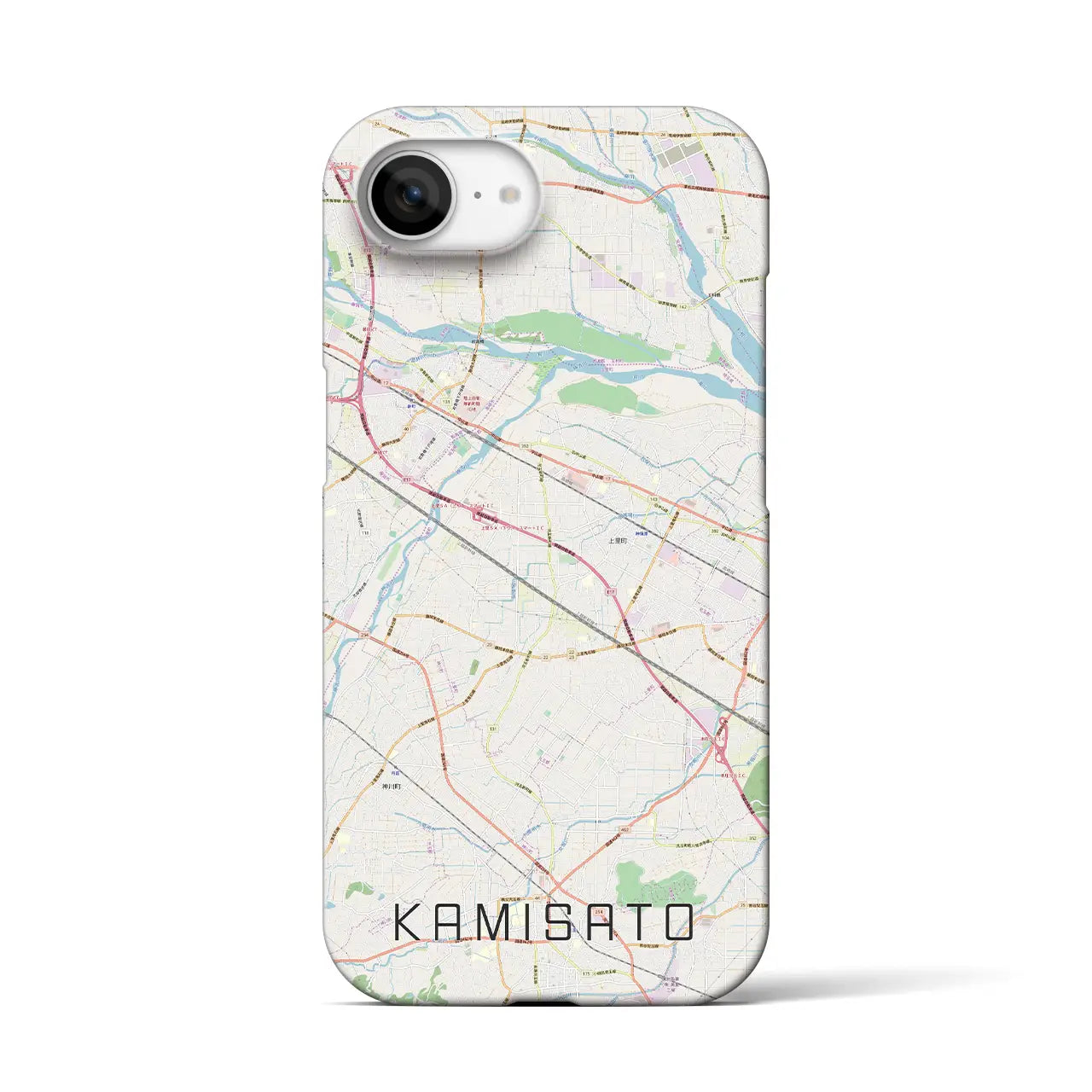 【上里(埼玉県)】地図柄iPhoneケース(バックカバータイプ)