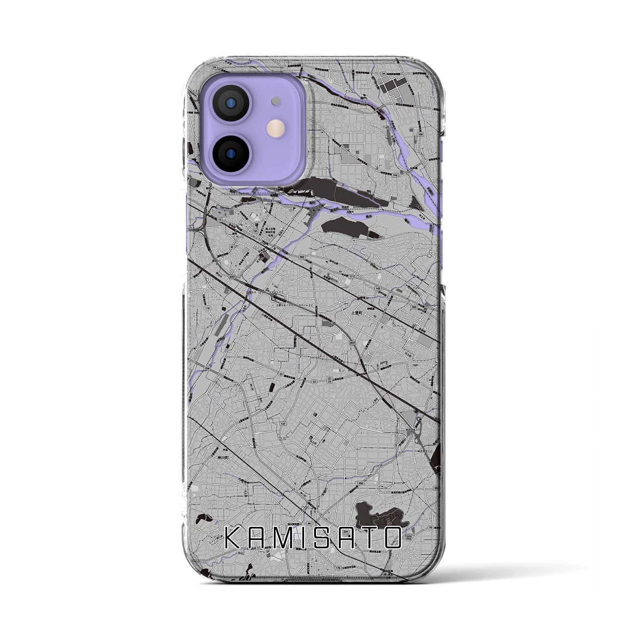 【上里(埼玉県)】地図柄iPhoneケース(クリアタイプ)