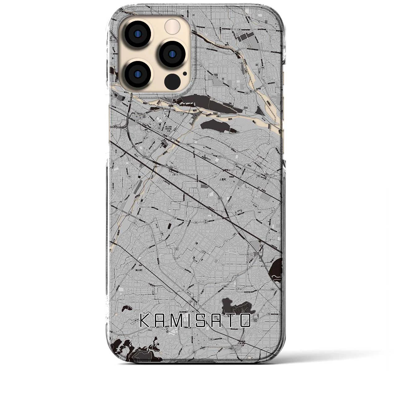 【上里(埼玉県)】地図柄iPhoneケース(クリアタイプ)