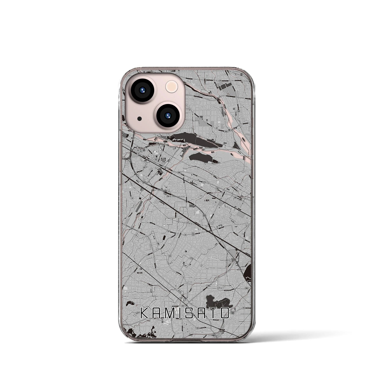 【上里(埼玉県)】地図柄iPhoneケース(クリアタイプ)