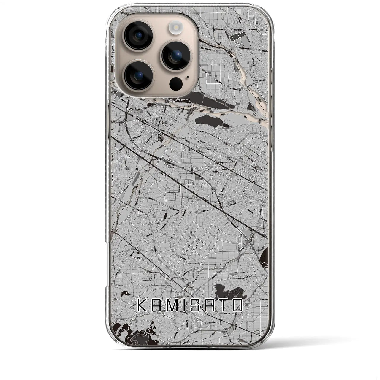 【上里(埼玉県)】地図柄iPhoneケース(クリアタイプ)