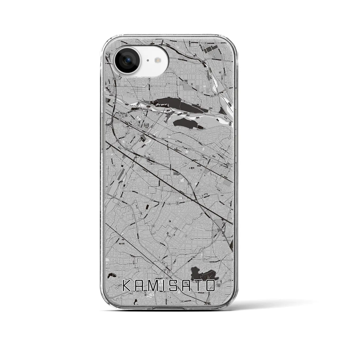 【上里(埼玉県)】地図柄iPhoneケース(クリアタイプ)