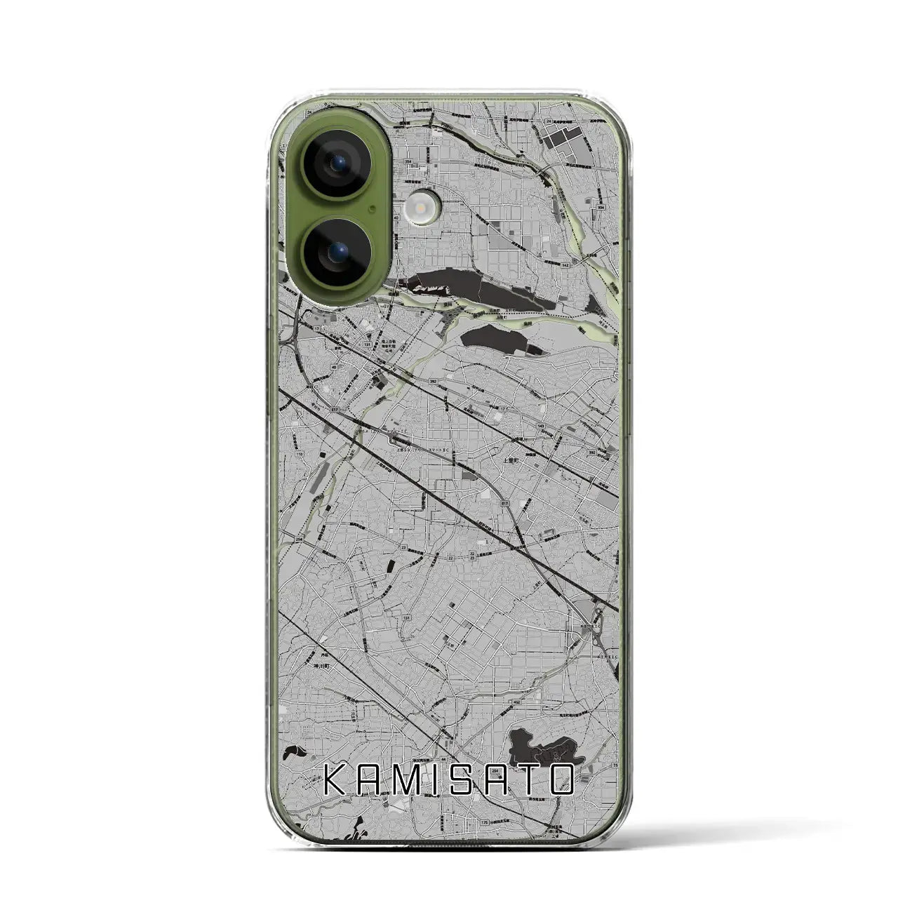 【上里(埼玉県)】地図柄iPhoneケース(クリアタイプ)