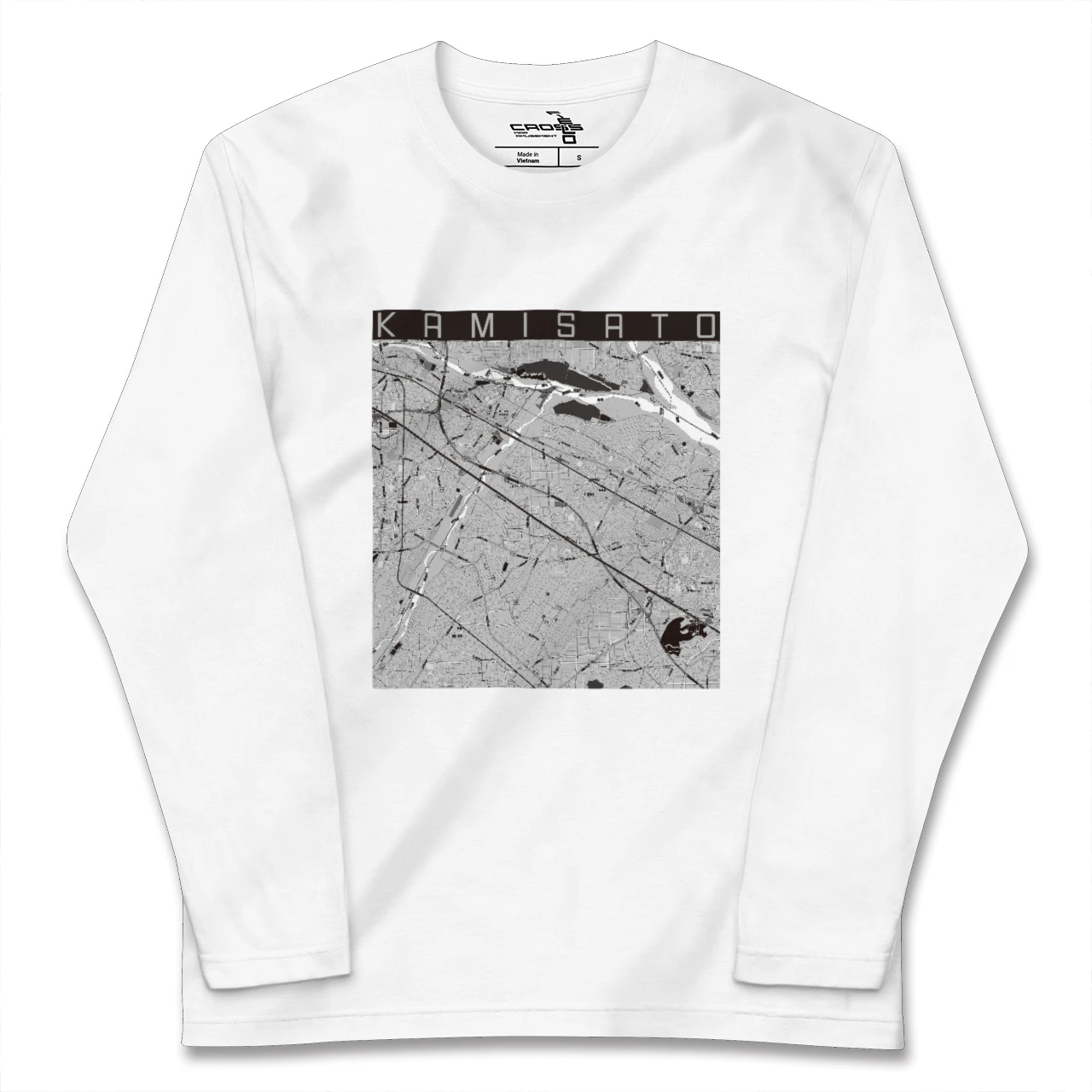 【上里(埼玉県)】地図柄ロングスリーブTシャツ