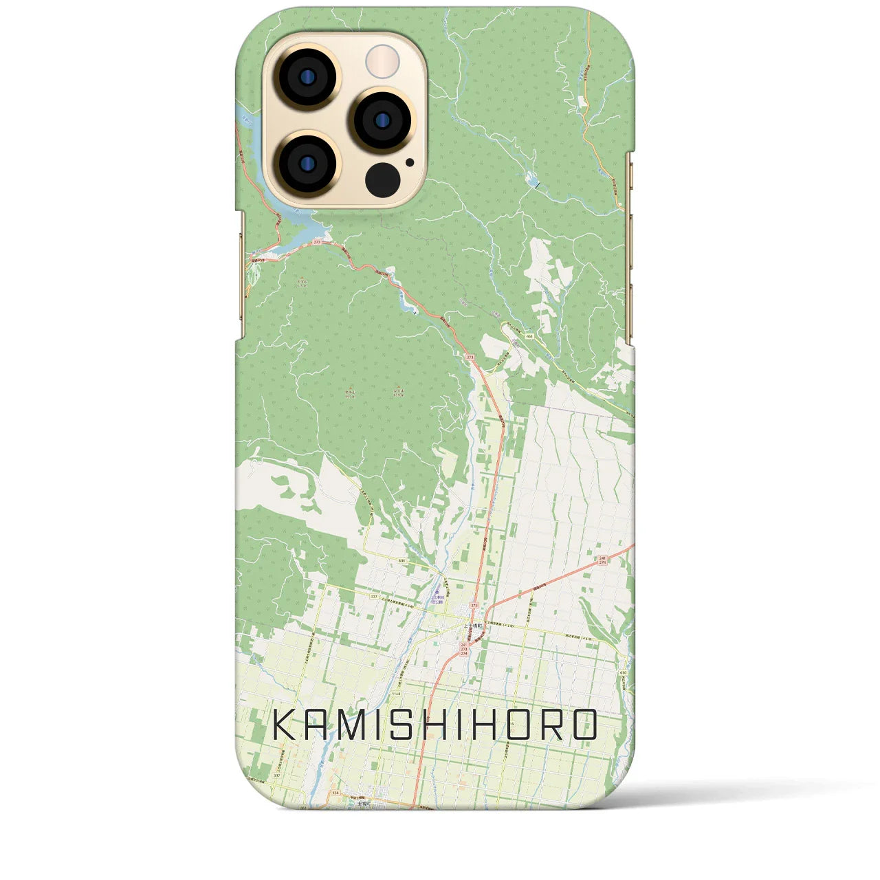 【上士幌(北海道)】地図柄iPhoneケース(バックカバータイプ)