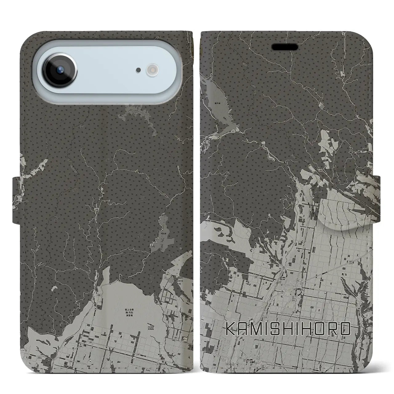 【上士幌(北海道)】地図柄iPhoneケース(手帳タイプ)