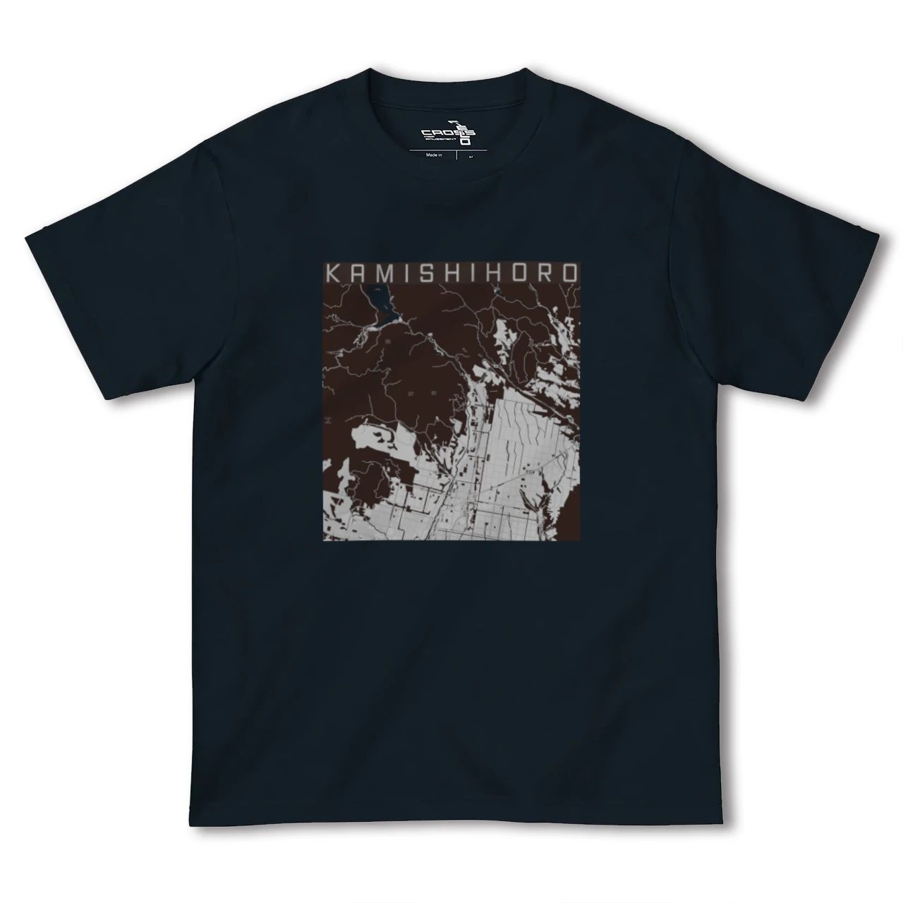 【上士幌(北海道)】地図柄ヘビーウェイトTシャツ