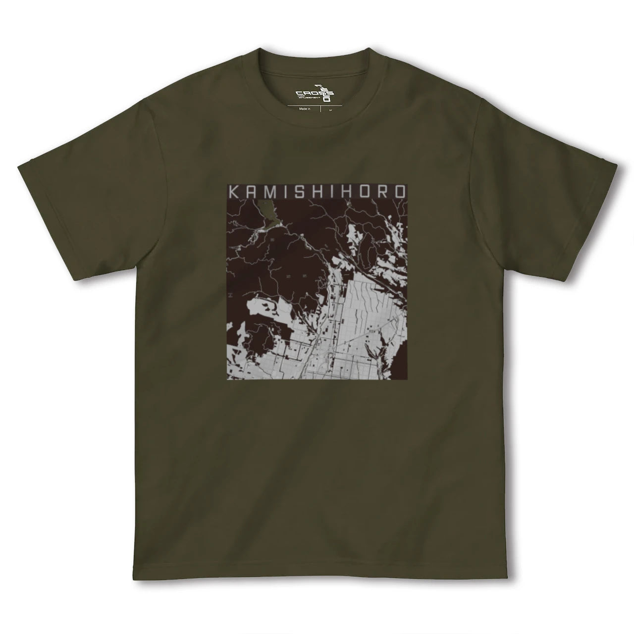 【上士幌(北海道)】地図柄ヘビーウェイトTシャツ
