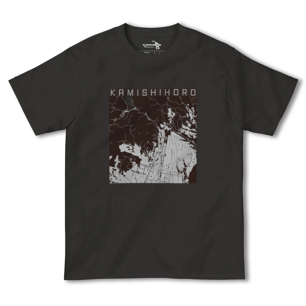 【上士幌(北海道)】地図柄ヘビーウェイトTシャツ