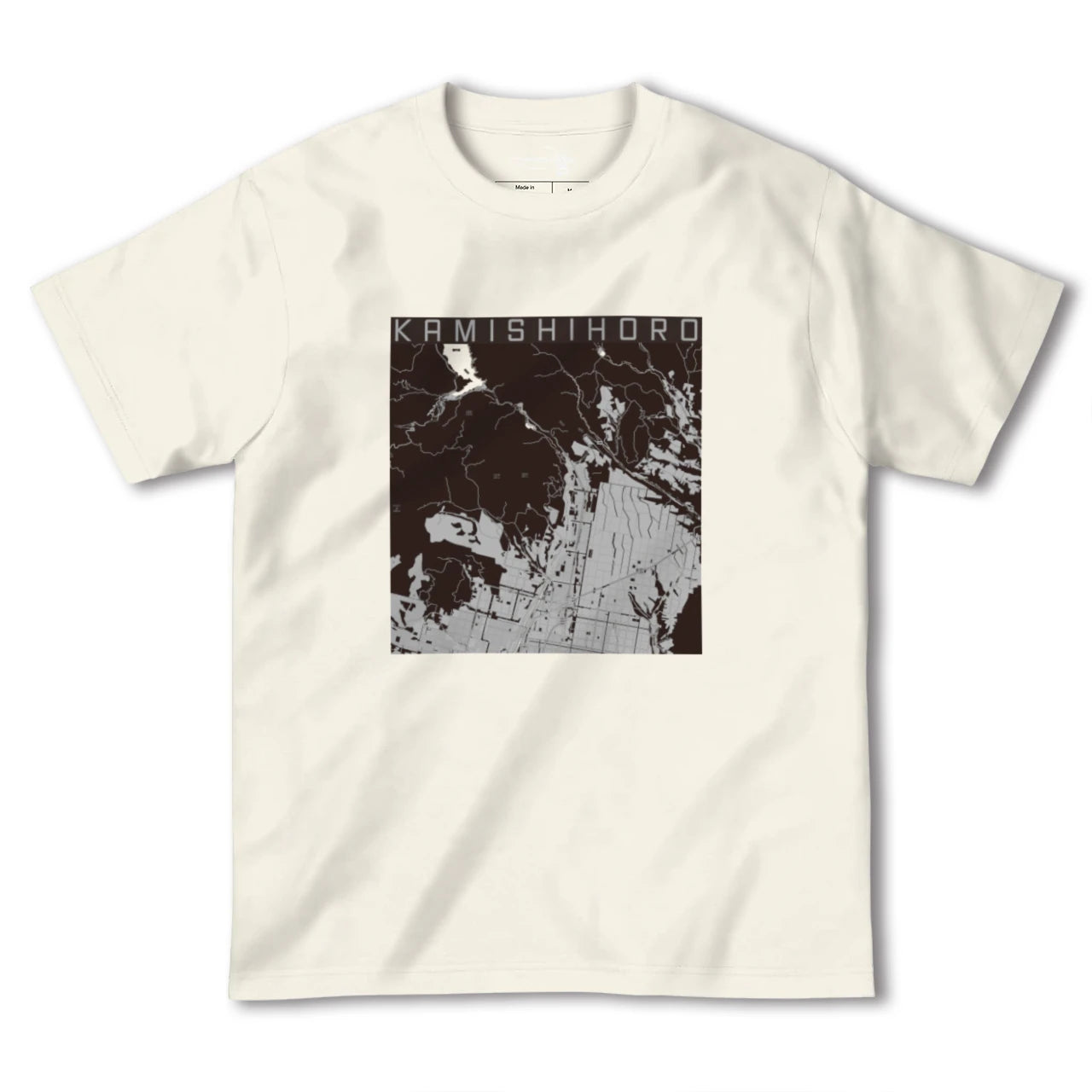 【上士幌(北海道)】地図柄ヘビーウェイトTシャツ