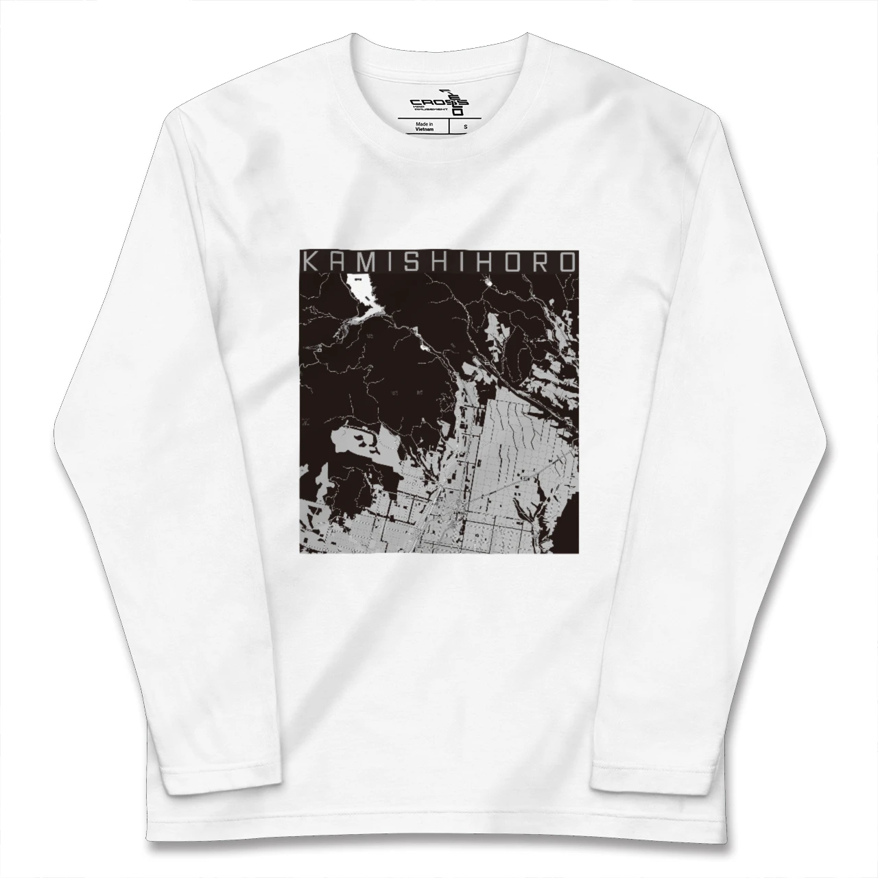 【上士幌(北海道)】地図柄ロングスリーブTシャツ