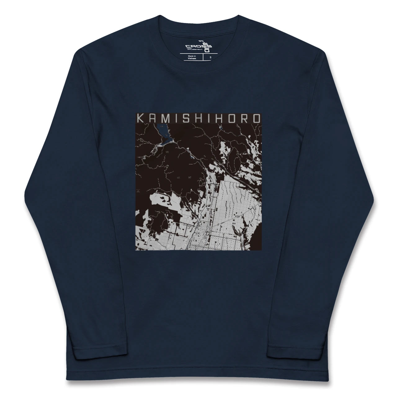 【上士幌(北海道)】地図柄ロングスリーブTシャツ
