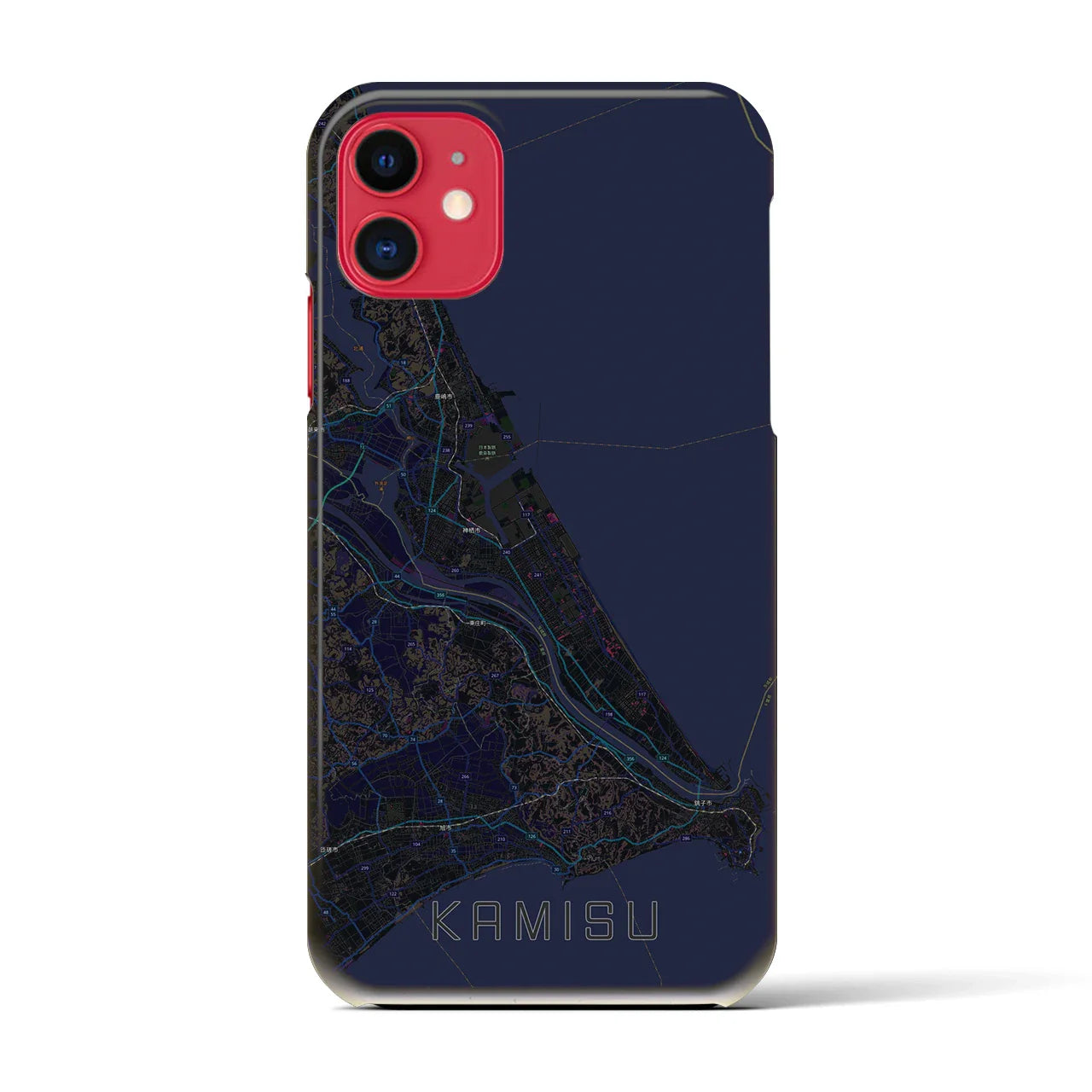 【神栖2(茨城県)】地図柄iPhoneケース(バックカバータイプ)