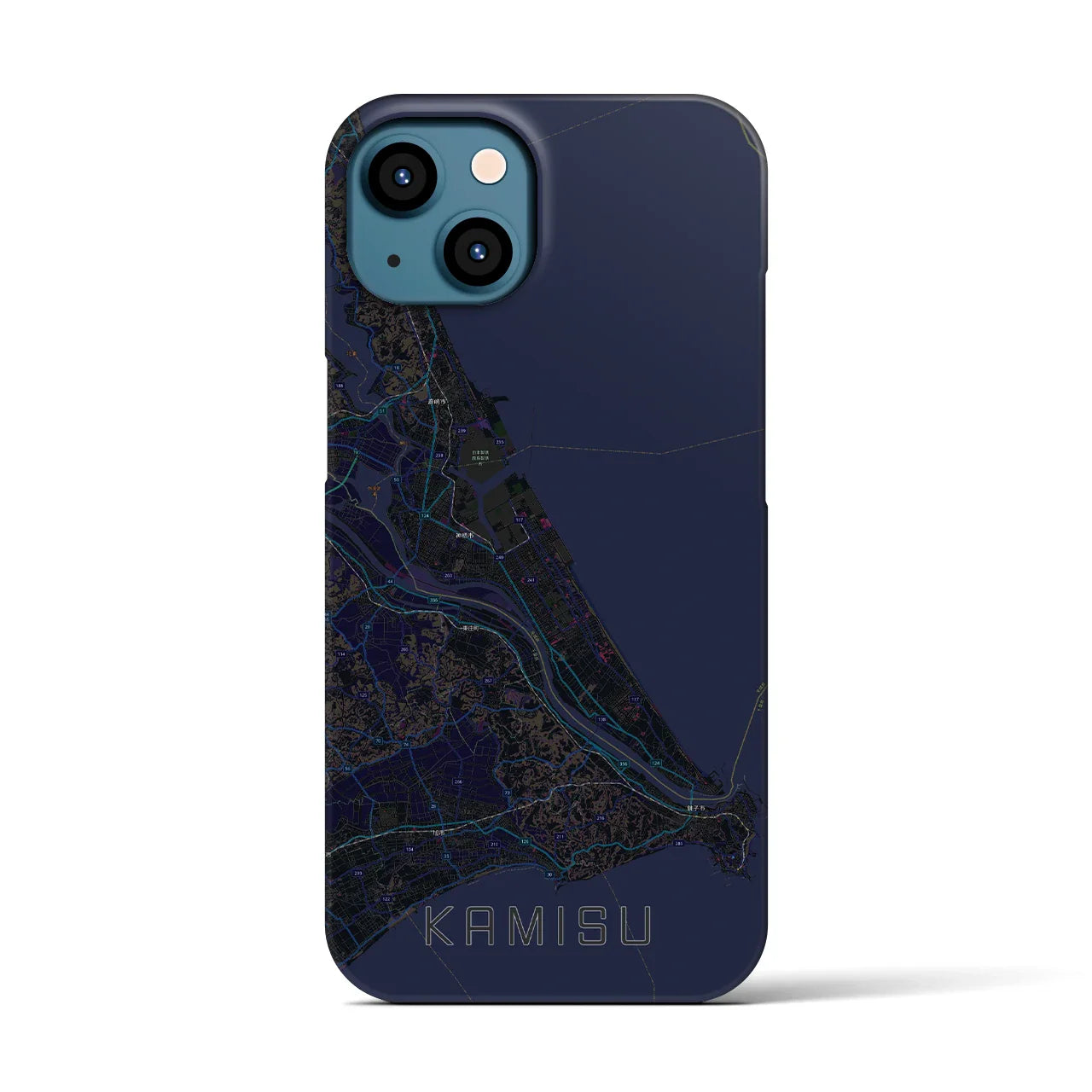 【神栖2(茨城県)】地図柄iPhoneケース(バックカバータイプ)