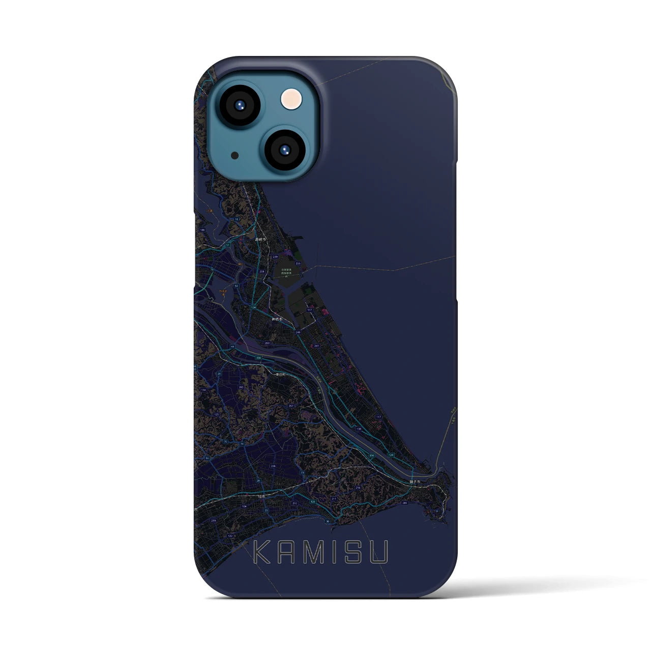 【神栖2(茨城県)】地図柄iPhoneケース(バックカバータイプ)