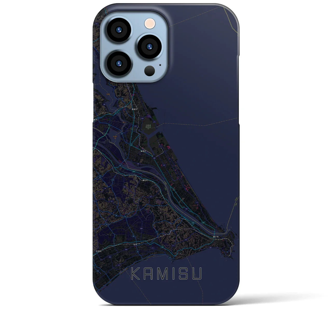 【神栖2(茨城県)】地図柄iPhoneケース(バックカバータイプ)