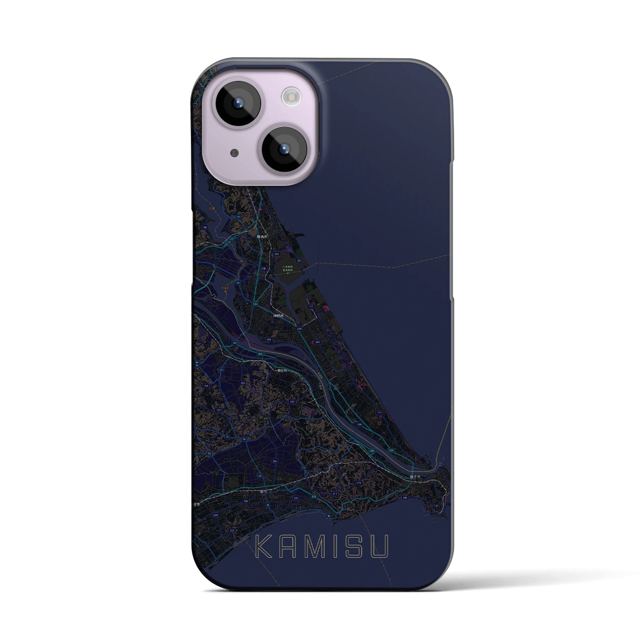 【神栖2(茨城県)】地図柄iPhoneケース(バックカバータイプ)