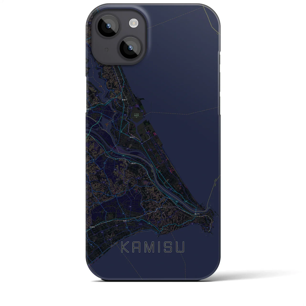 【神栖2(茨城県)】地図柄iPhoneケース(バックカバータイプ)