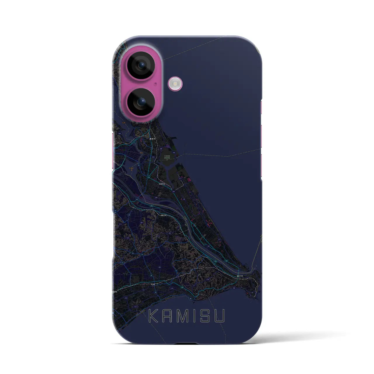 【神栖2(茨城県)】地図柄iPhoneケース(バックカバータイプ)