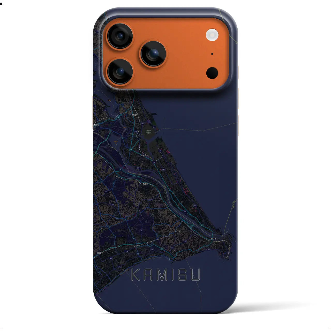 【神栖2(茨城県)】地図柄iPhoneケース(バックカバータイプ)