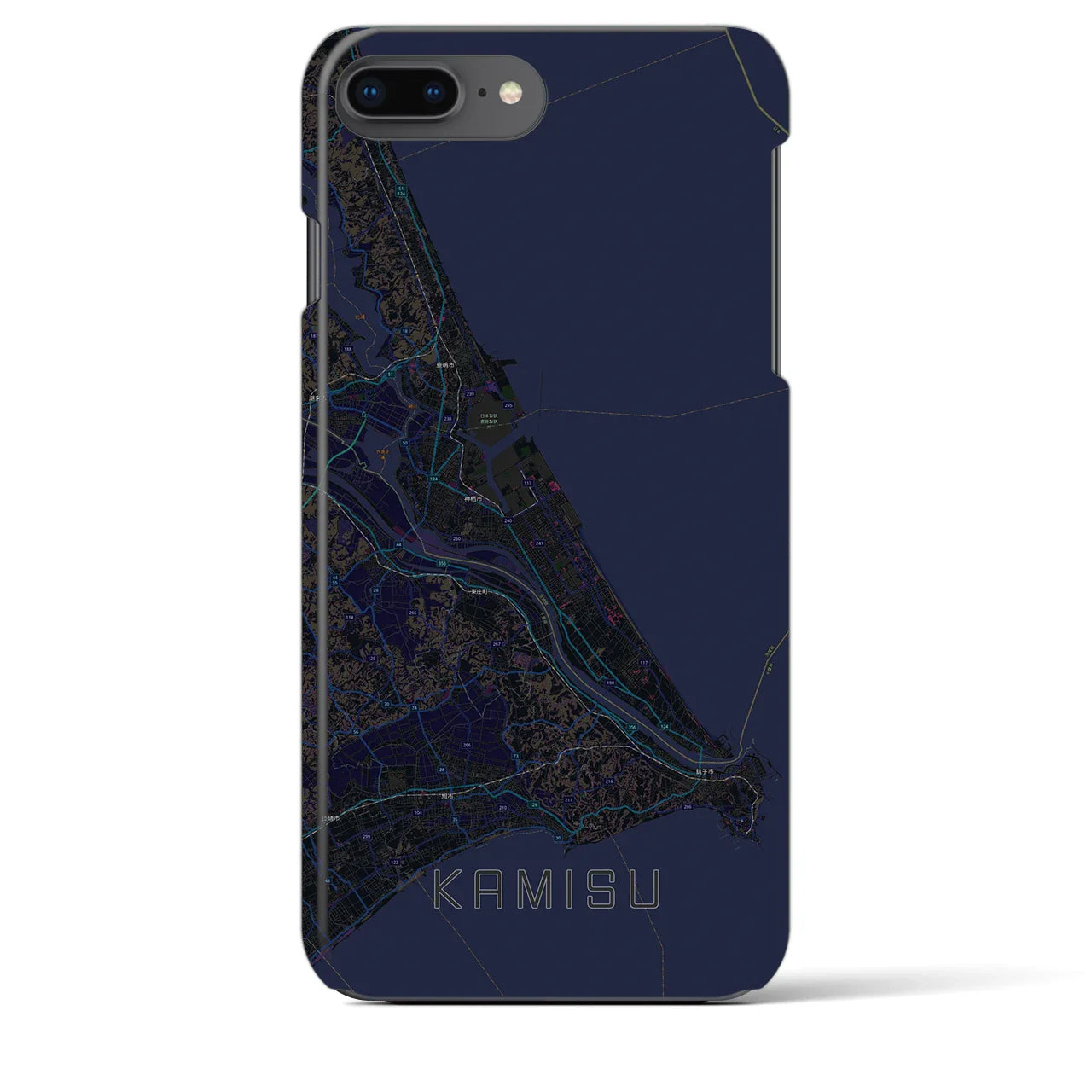 【神栖2(茨城県)】地図柄iPhoneケース(バックカバータイプ)