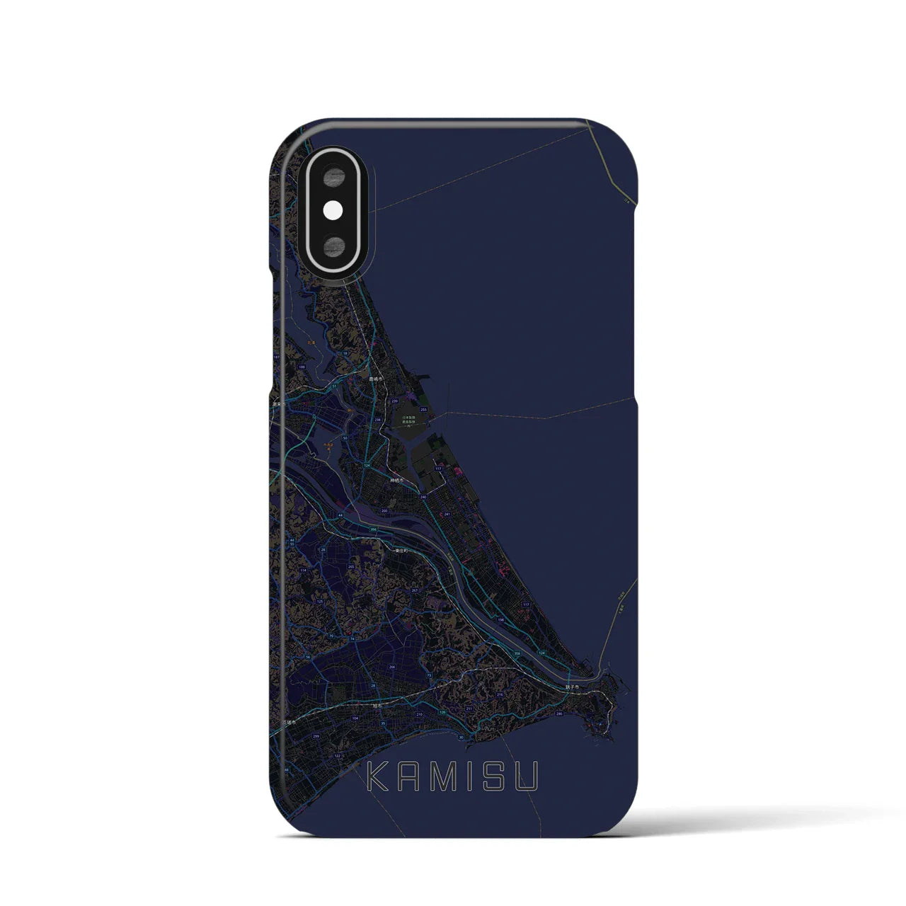【神栖2(茨城県)】地図柄iPhoneケース(バックカバータイプ)