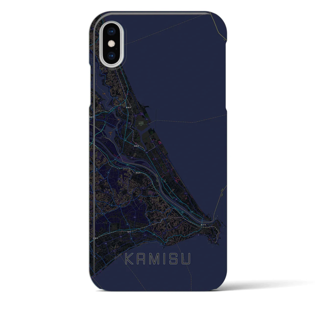 【神栖2(茨城県)】地図柄iPhoneケース(バックカバータイプ)