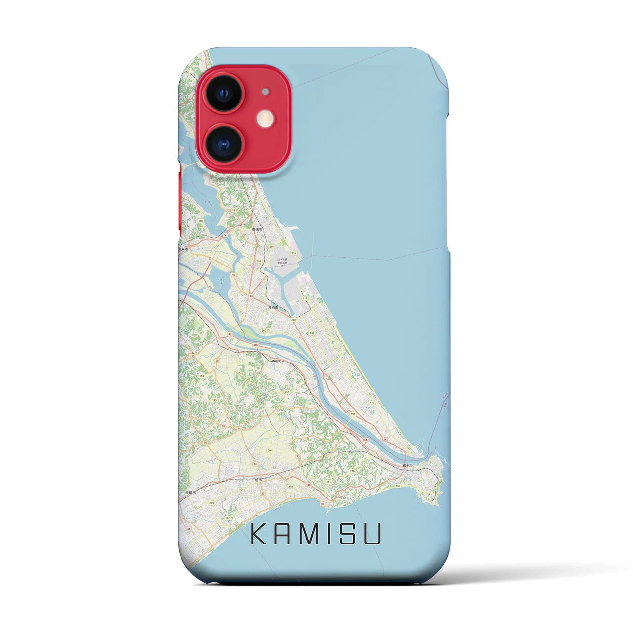 【神栖2(茨城県)】地図柄iPhoneケース(バックカバータイプ)
