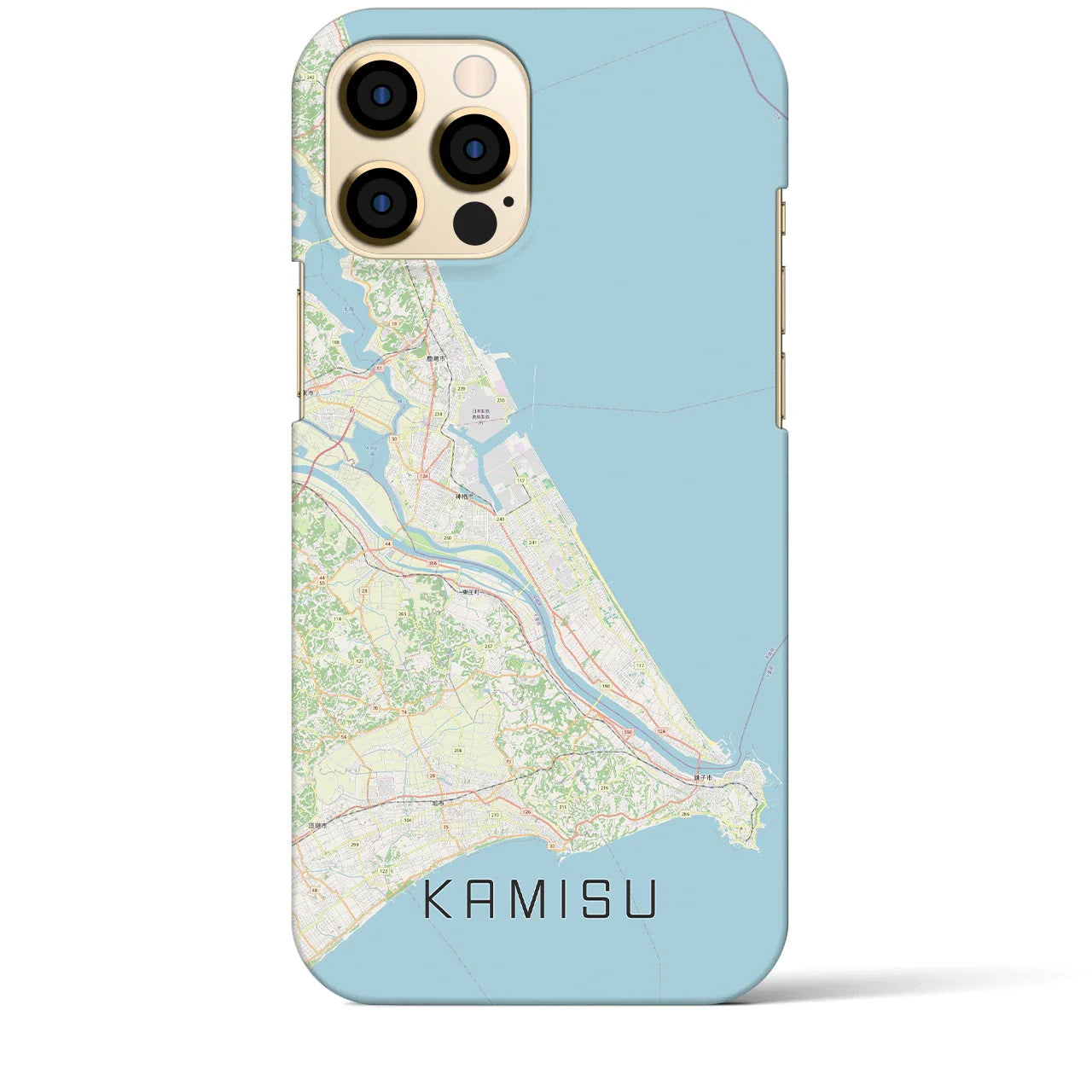 【神栖2(茨城県)】地図柄iPhoneケース(バックカバータイプ)