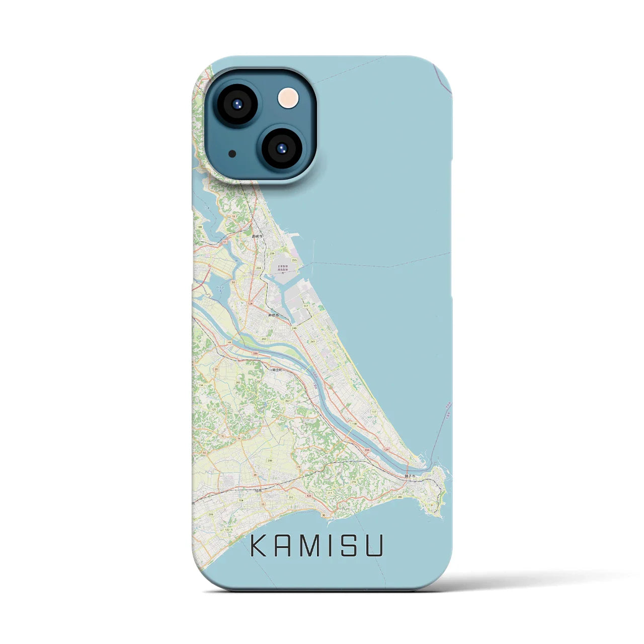 【神栖2(茨城県)】地図柄iPhoneケース(バックカバータイプ)