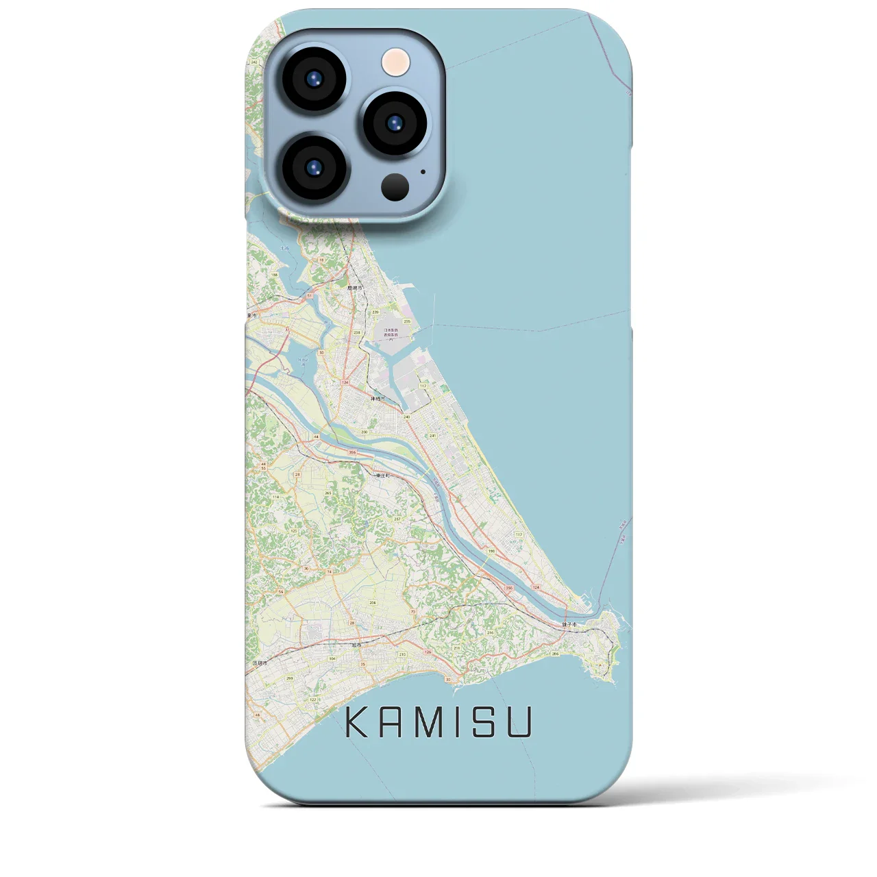 【神栖2(茨城県)】地図柄iPhoneケース(バックカバータイプ)