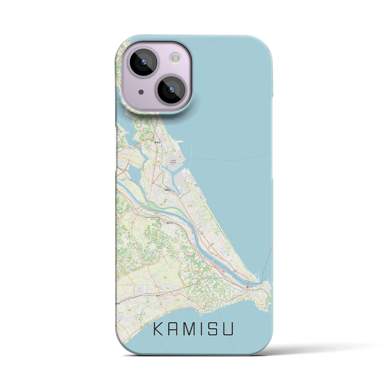 【神栖2(茨城県)】地図柄iPhoneケース(バックカバータイプ)