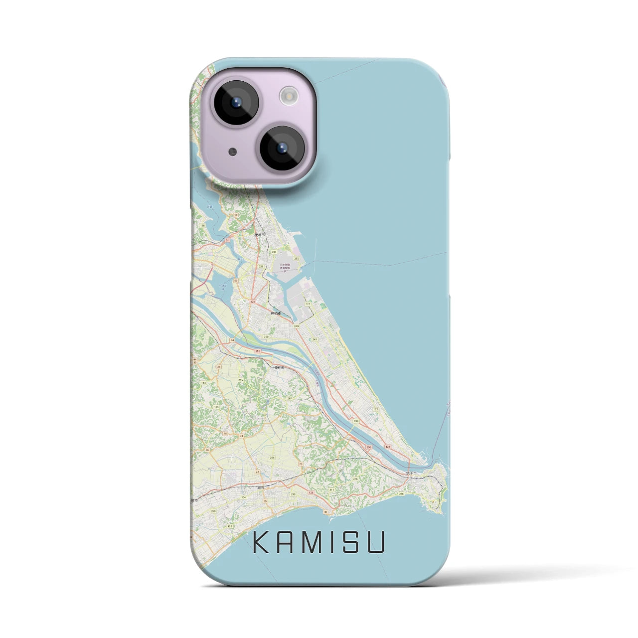 【神栖2(茨城県)】地図柄iPhoneケース(バックカバータイプ)