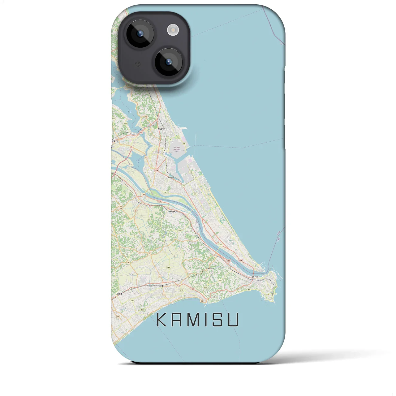 【神栖2(茨城県)】地図柄iPhoneケース(バックカバータイプ)